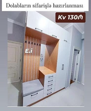 Düz dolab, Dəhliz üçün, Qarderob, Açılan, Quraşdırıla bilən, 2 qapılı — 1