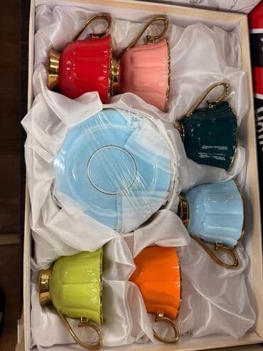 набор художника: Чайный набор, цвет - Белый, Фарфор, 6 персон — 18