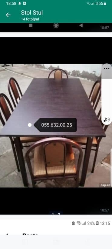 стол и стулья: 12‼️manatdan başlayir. Stol stul desti Fabridən satışı var Modellər — 12