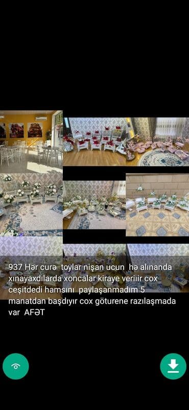ikinci əl xoncalar: Xonçalarin kirayesi şekilde qiymət məlumat qeyd olunub unvan Gence — 2