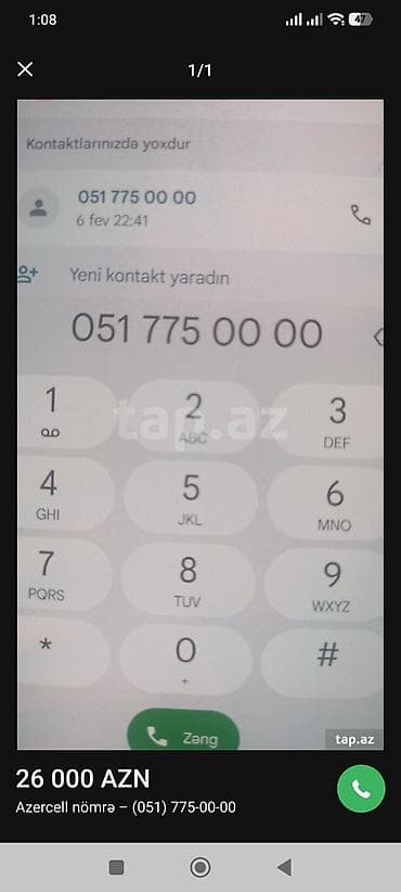 redmagic tablet: VIP mobil nömrə – Azercell Operator: Azercell (051) Kombinasiya: 775 — 1