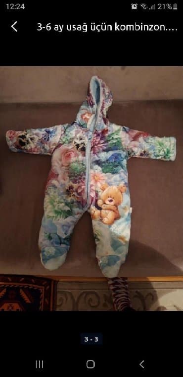 təzə doğulmuşlar üçün kombinzon transformerlər: 3_6 aylig (68 sm) usag ucun kombinzon. Tezedir istifade edilmeyib — 3
