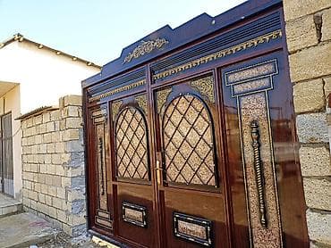 ev ağacı: Dəmir Həyət darvazası, Mexaniki, Qapı ilə, rəng - Qəhvəyi, Kredit yoxdur — 1