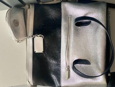 adidas dəstləri: Qadın çantası – gümüşü və qara rəng kombinasiyası - Material — 1