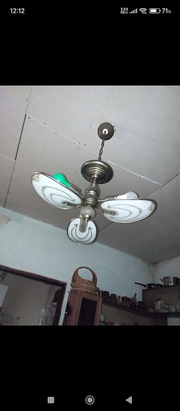 rum reqemli divar saatlari: Çılçıraq, 3 lampa, Şüşə — 1