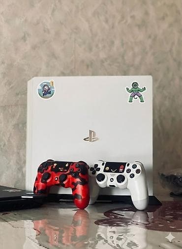 PS4 (Sony Playstation 4): PlayStation 4 Pro White Limited Edition (1TB). Konsol yalnız ev — 1