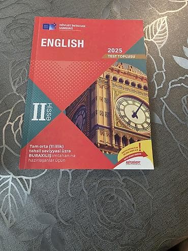Книги и журналы: Məhsul: İngilis dili – 2025 Test Toplusu (II hissə) Xüsusiyyətlər: - — 1