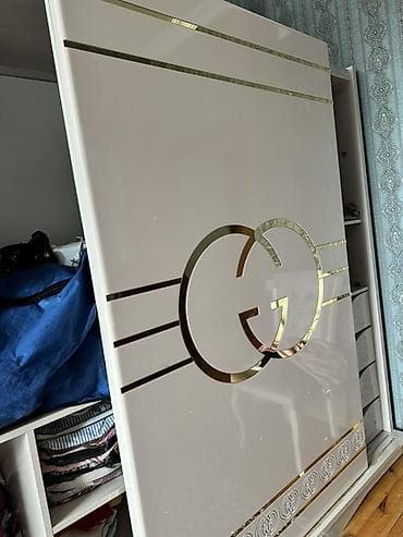 2 qapılı, Bej, Taxta, Kupe, Düz dolab