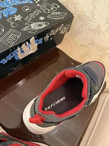 setkali ayaqqabi: Rəng - Göy Krossovkalar, Skechers, Ölçü: 34, Oğlan üçün — 2