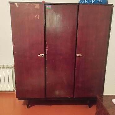 İşlənmiş, 3 qapılı, Qəhvəyi, Taxta, Açılan, Düz dolab