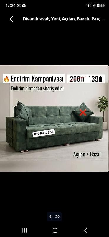 ucuz divan: Divan-kravat – açılan və bazalı model - Funksional dizayn: gündəlik — 3