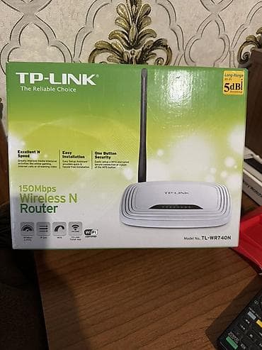 rayonlarda simsiz internet: TP-Link TL-WR740N simsiz N router - Sürət: 150 Mbps Wireless N - — 1