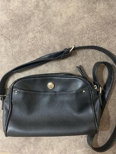 cixol: LLH New York çiyin çantası - Rəng: qara - Material: teksturalı süni — 1