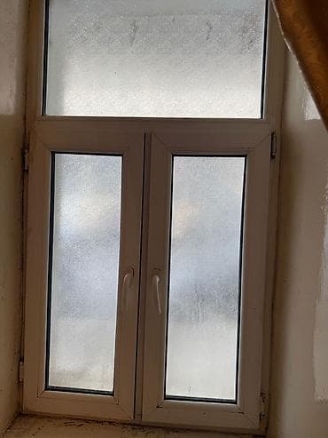 hamam kabina: Plastik pəncərə dəsti - Material: ağ PVC/profil - Quruluş: 2 açılan — 2