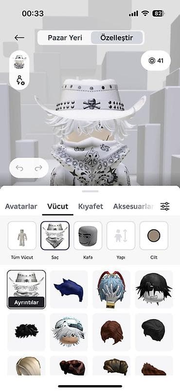 İdman dəstləri: Məhsul: Roblox avatar dəsti – ağ/boz temalı “street-fashion” kombini — 8