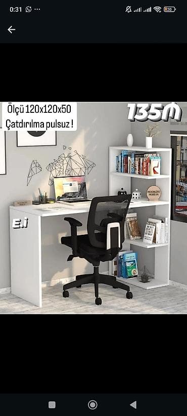 l masalar: Künc masa, Polkalı, Siyirməsiz, Sadə laminat, Zəmanətsiz, Kredit yoxdur — 1
