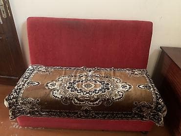 balka: Qırmızı rəngli qatlanan divan-kreslo Sangiq kimi acilir mohkəmdir — 3