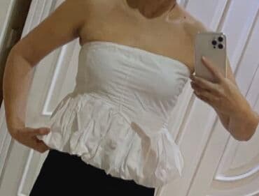 qadın koftaları: Sviter, Stradivarius, L, rəng - Ağ — 3