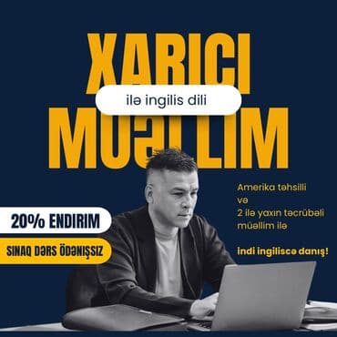 Xarici dil kursları: Xarici dil kursu, İngilis dili, Böyüklər üçün, Uşaqlar üçün, Abituriyentlər üçün, Danışıq klubu, Daşıyıcı ilə — 1