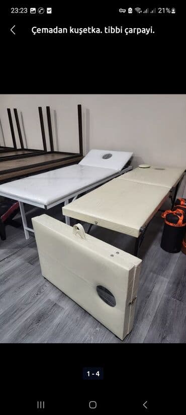 куханная мебель: Новый, Косметологическая кушетка, Нескладной, цвет - Белый — 7