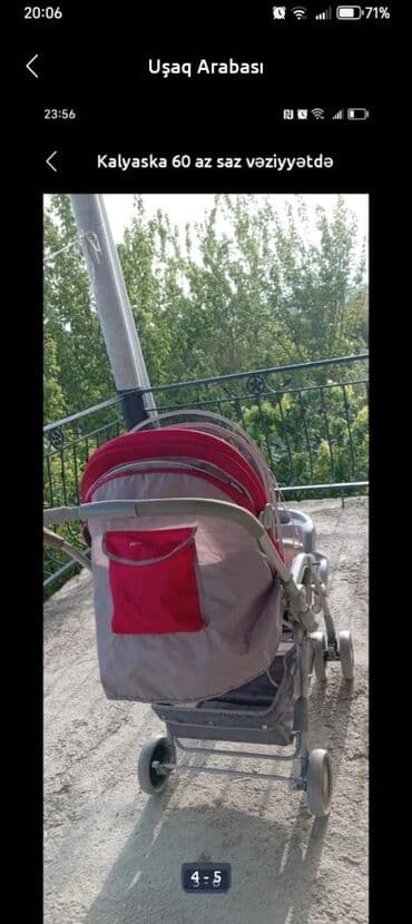 uşaq çantası: Uşaq arabası – qırmızı/boz rəngdə, çoxfunksiyalı model — 2