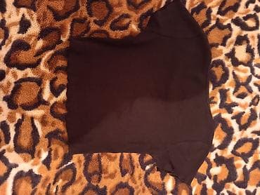 iş forma: Qadın qısaqol köynək – qara rəng - Model: qısa, belüstü (crop) kəsim — 1