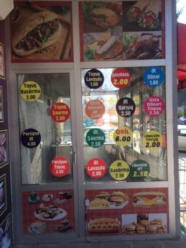 restoran kiraye verilir: Xətai rayonu Əhmədli metrosunun yaxınlığında yol kənarı,sahəsi 9kv/m — 5