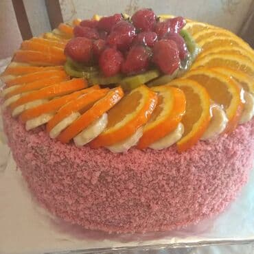 gəncə xalça: Məhsul: Meyvəli biskvit tortları.Çəkisi çox böyükdür Təsvir: - — 6