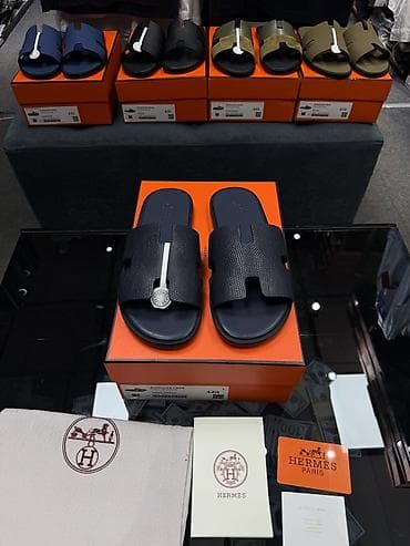 zencir sepler: Hermès Izmir Sandal – qara rəng Bütün Ölçülər və Rənglər Var - — 8