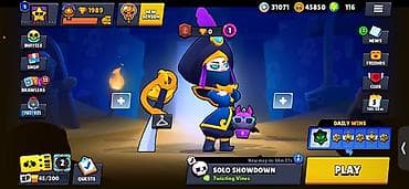 Brawl Stars oyun hesabı - Kuboklar: 1989 - Açılmış döyüşçülər: 52/100