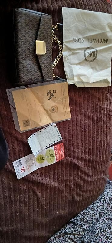 luis vitton: Michael Kors qadın çantası - Model: monoqram naxışlı MK logolu — 1