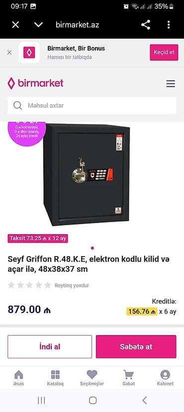 ceyran dərisi: Baha alinib Seyf Griffon R.48.K.E – elektron kodlu kilid və açar ilə — 2