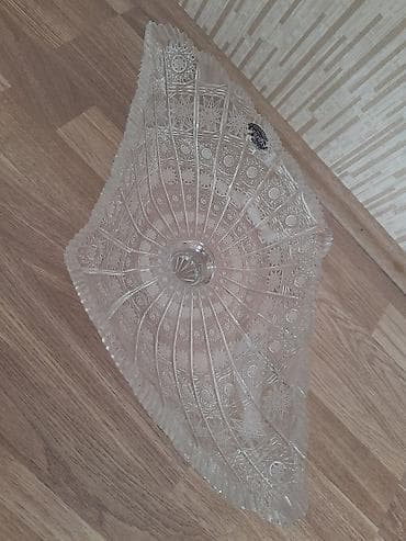 neman xrustal: Cex istehsali Kristal ayaqlı meyvə qabı - Material: qalın kəsimli — 2