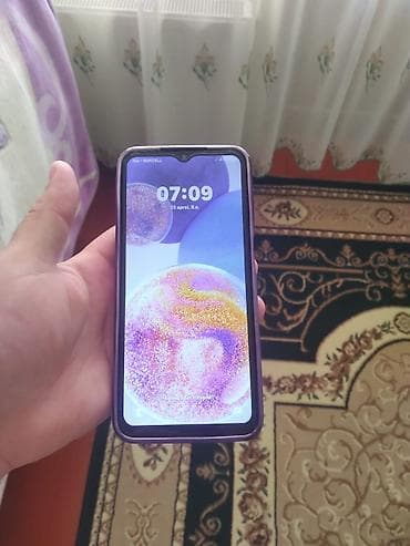 stasionar telefon panasonic: Samsung Galaxy A23, rəng - Bənövşəyi, Barmaq izi — 1