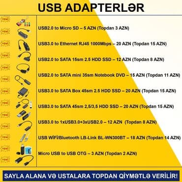 mini notebook: Adapterlər/keçidlər sayla alana və ustalara topdan qi̇ymətlə — 9