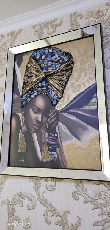 Heykəlciklər: Dekorativ tablo – güzgü çərçivəli, tekstural elementli,olcu 110×85,cox — 1