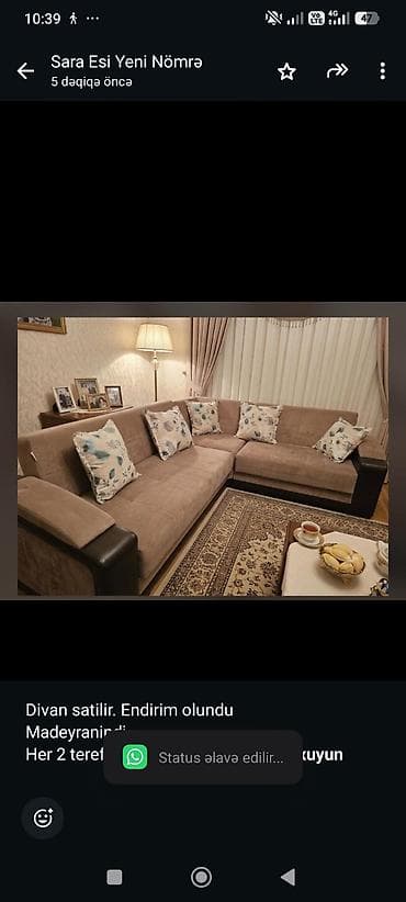 divan satisi: Divan satilir. Endirim olundu Madeyranindi Her 2 terefi acilir baza — 1