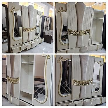 2 qapılı, Güzgülü, Bej, Parça, Açılan, Düz dolab — 1
