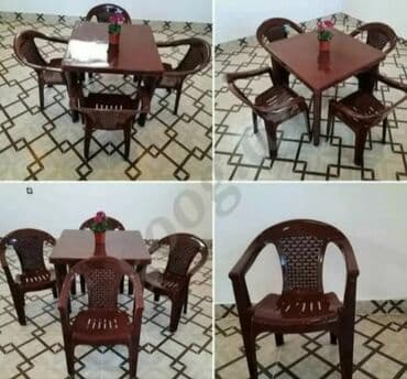 Masa və oturacaq dəstləri: Balkon üçün, Yeni, Açılmayan, Kvadrat masa, 4 stul — 2