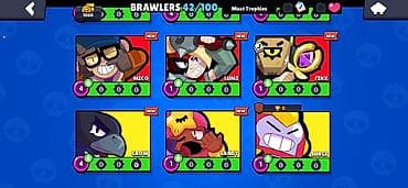İncəsənət və kolleksiyalar: Brawl Stars hesabı (Supercell) - Kupa: 1060+ - Brawler sayı: 42/100 - — 9