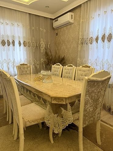 toxuma ip: Qonaq otağı üçün, Açılmayan, 8 stul — 4