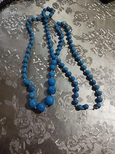 Məhsul: muncuq və təsbeh dəsti - 2 ədəd mavi muncuq boyunbağı: fərqli