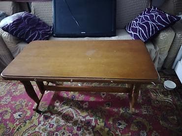 balkon masası: Qonaq masası, İşlənmiş, Taxta, Dördbucaq masa — 4