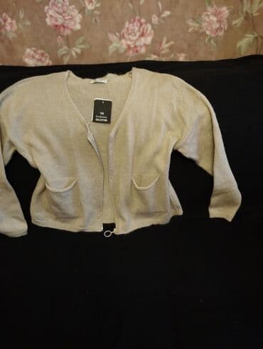 toxuma jaketler: Toxuma kardiqan – The Knitwear Collection - Rəng: açıq bej/boz ton - — 2