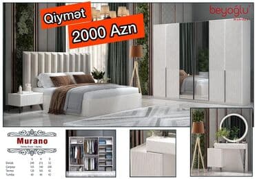 купить двуспальная кровать: Двуспальная кровать, Азербайджан, Новый — 15