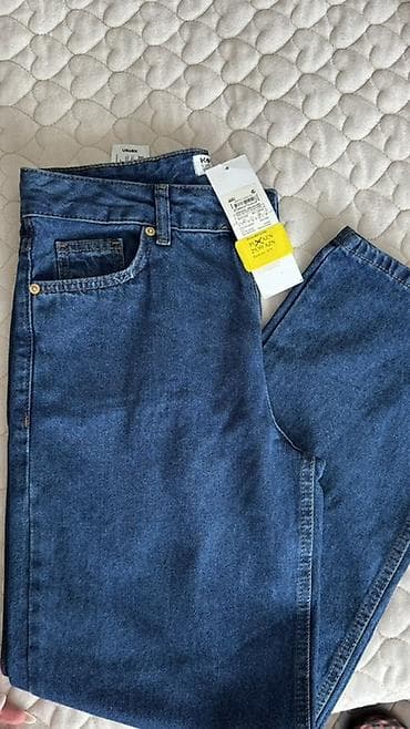 topdan geyim: Qadın geyim dəsti - Koton markalı mavi jeans: klassik 5 ciblə — 1