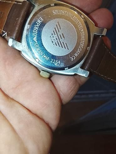 sensor saatlar: İşlənmiş, Qol saatı, Emporio Armani, rəng - Qəhvəyi — 2
