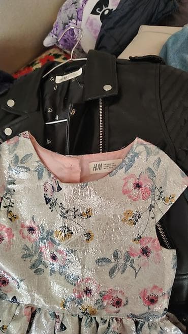 kepenekler: Uşaq geyim dəsti - Gümüşü parıltılı, çiçək naxışlı qız uşağı donu — 3