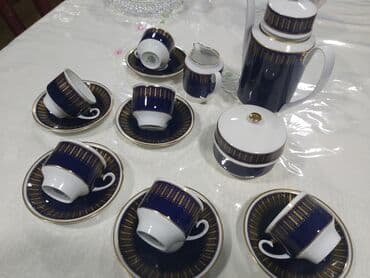 kofe servisi: Qəhvə dəsti, rəng - Göy — 3