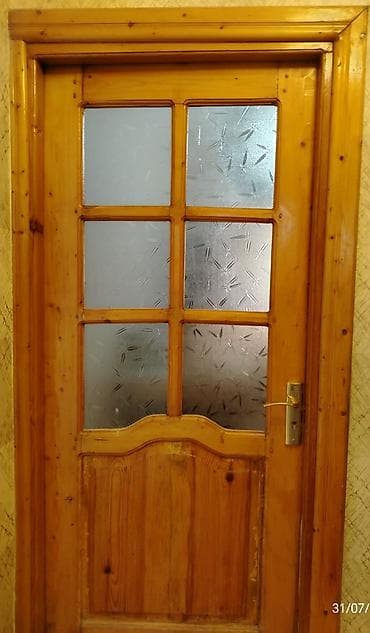 Təmir və tikinti: Taxta iç qapı dəsti - Material: təbii ağac (şam rəngli laklı səth) - — 3